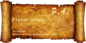 Pieler Ariel névjegykártya